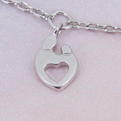 Мать и дитя, браслет на цепочке (Серебро 925º)