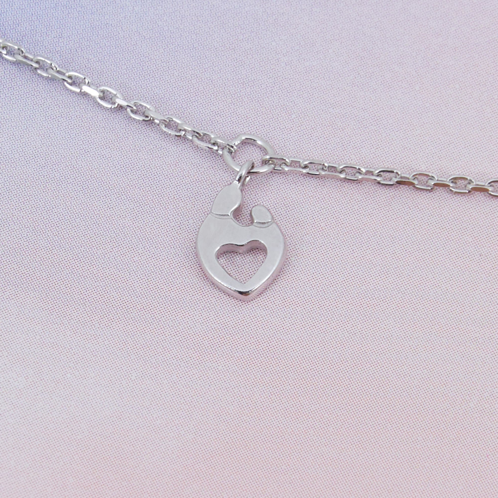 Мать и дитя, браслет на цепочке (Серебро 925º)