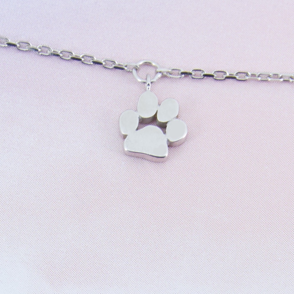 Лапа, браслет на цепочке (Серебро 925º)