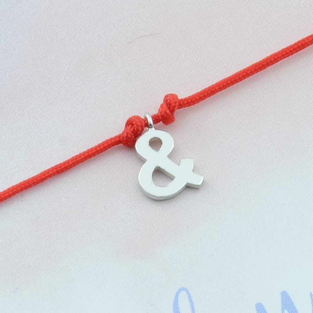 Амперсанд, браслет на нити (Серебро 925°)