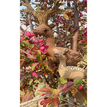 Набор из 2 МК: Олень Златорогий с Оленёнком (A Deer with golden antlers and its Fawn)