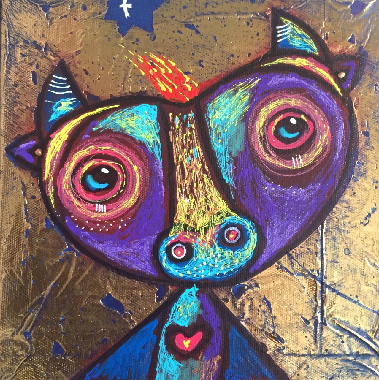 "Молодые бычки", живопись 25/25