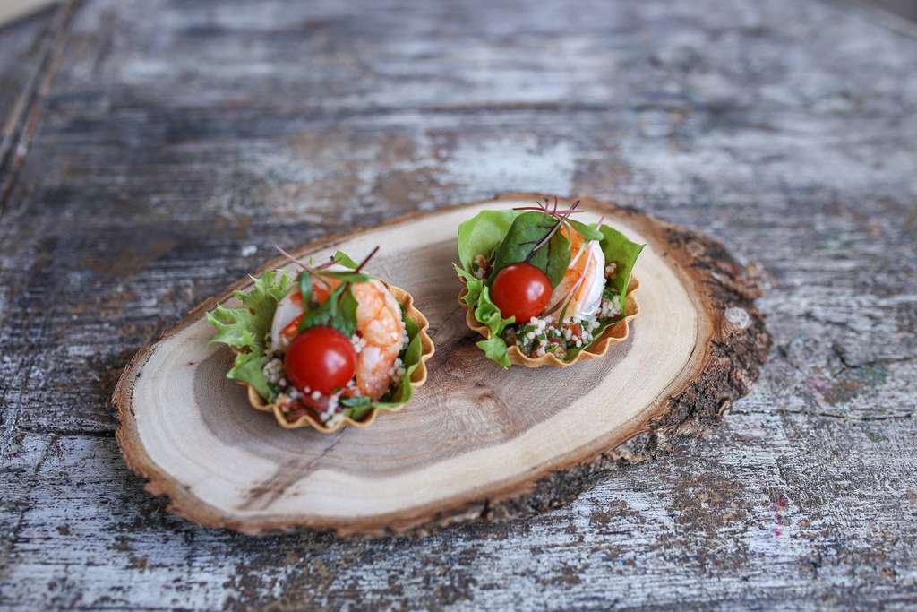 С кус-кусом и креветкой