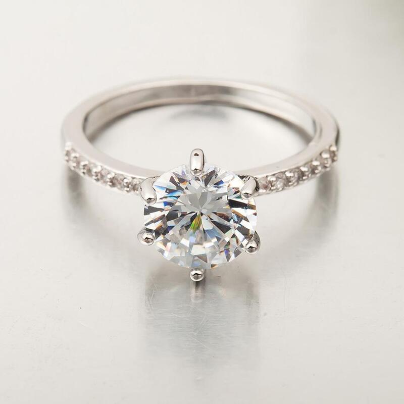 Кольцо серебряное с кристаллами Glitter Ring Crystals Silver