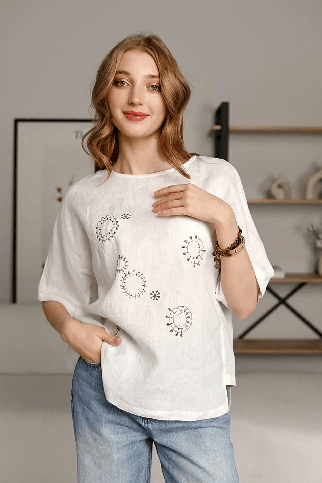 Блуза белая