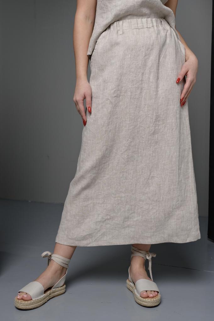Длинная льняная юбка