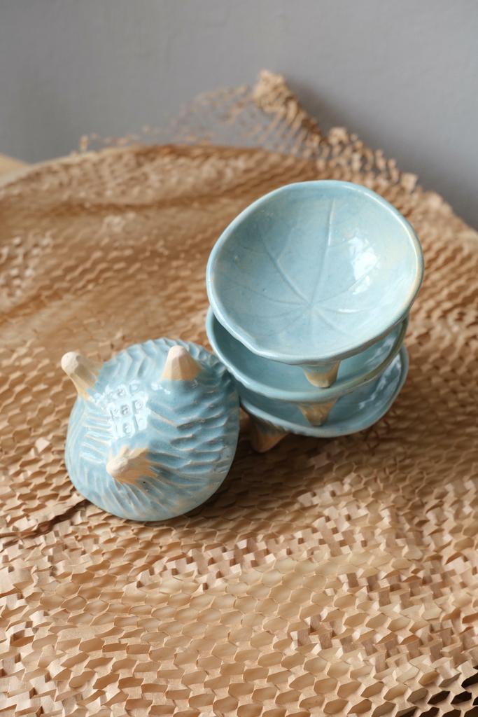 Керамическая плошка "Морская пена" S