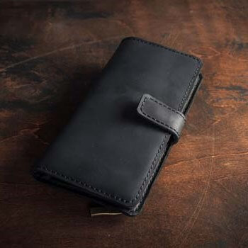 Портмоне черное большое