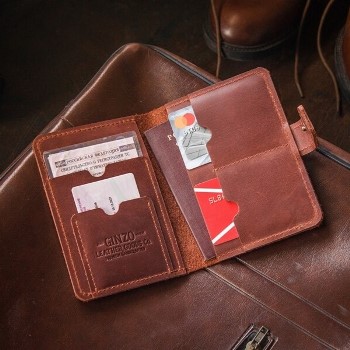 CHASE - обложка для автодокументов и паспорта цвет Коньяк