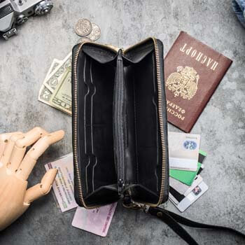 Мужской портмоне клатч из кожи черного цвета