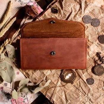 Кожаный женский кошелек