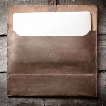 Кожаная папка для документов ручной работы