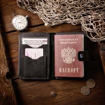 Автодокументница из натуральной кожи ручной работы