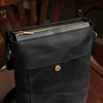 STANFORD - мужская кожаная сумка через плечо цвет Черный Уголь