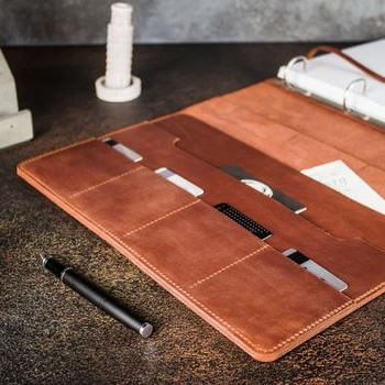 Бизнес блокнот А4 из натуральной кожи ручной работы