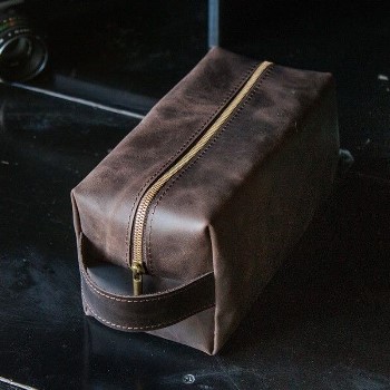 ROUTE 66 - мужской несессер из кожи цвет Шоколад