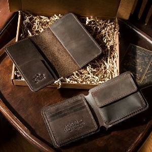 Кожаный набор для делового человека, теплый шоколадный цвет