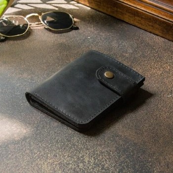 COLT - кожаный кошелек цвет Черный Уголь