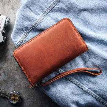 Клатч ручной работы из кожи