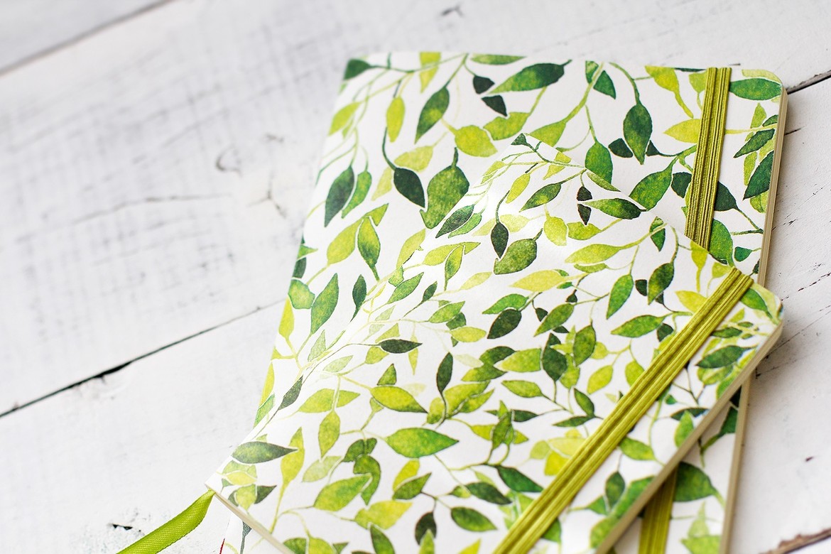 Блокнот "Весенние листья"