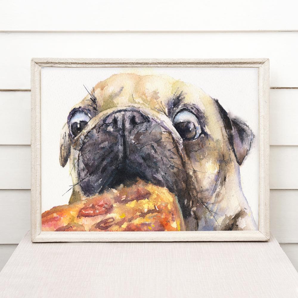 Print "Pizza time" | Watercolor