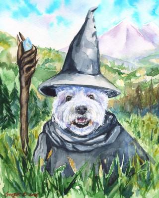 Print "West Highland White Terrier" | Watercolor