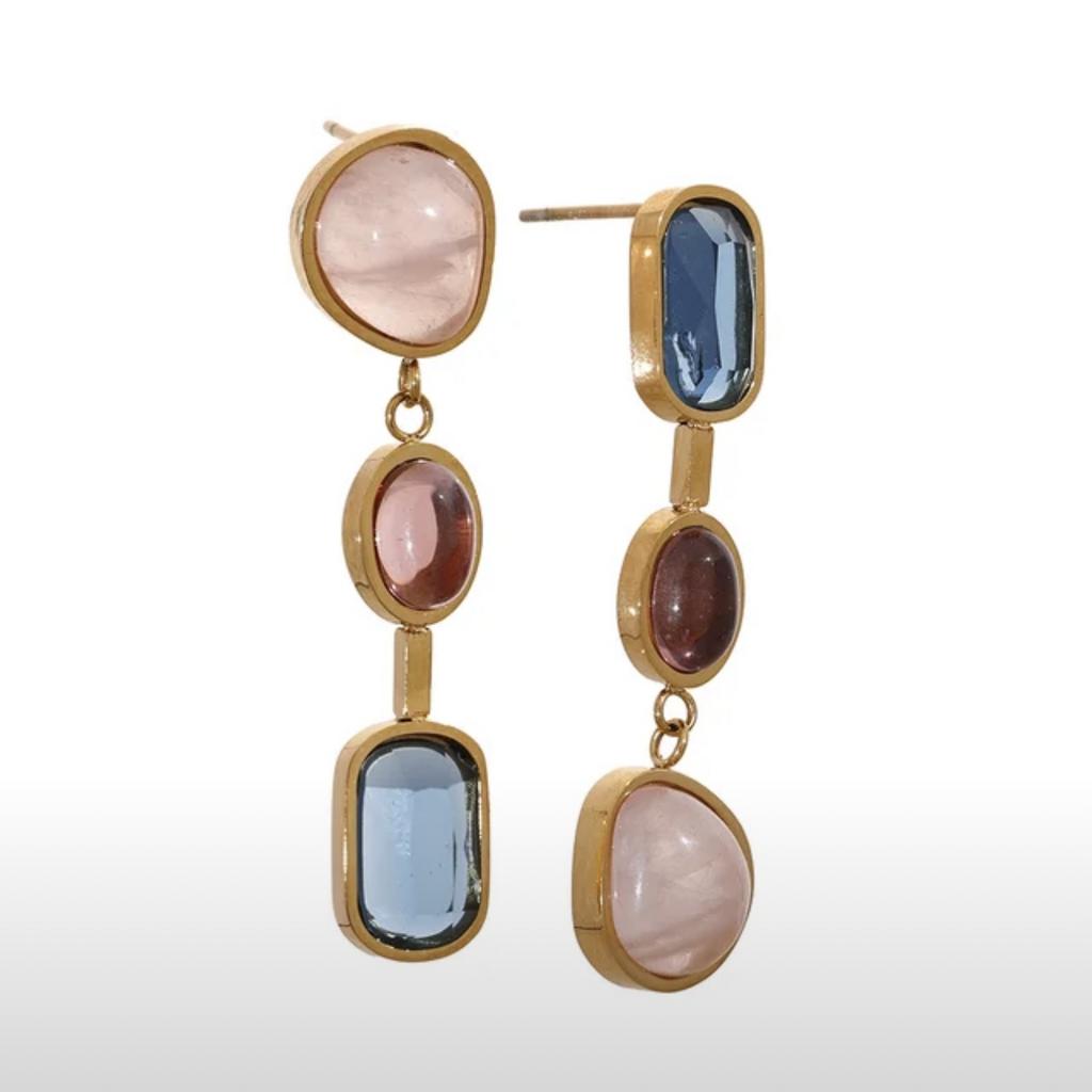 Серьги Color stones