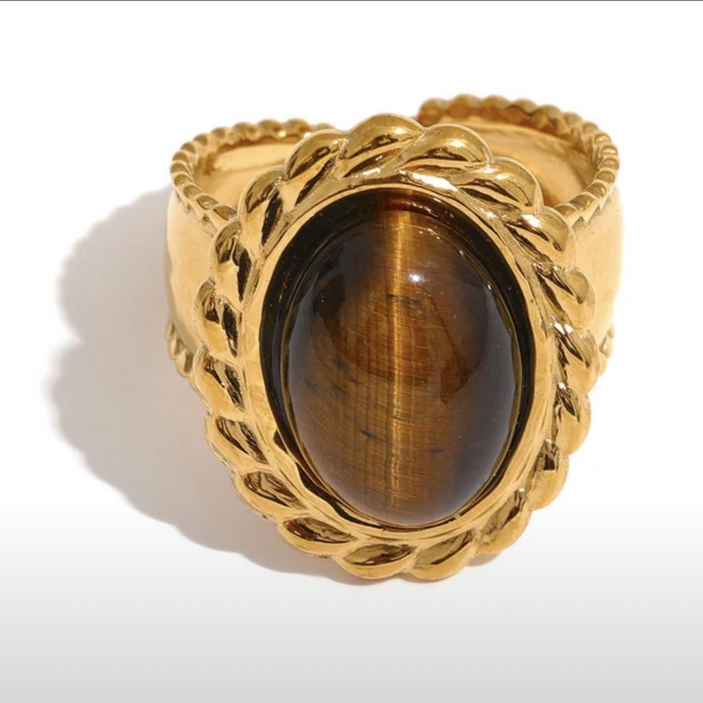 Кольцо Vintage tiger’s eye