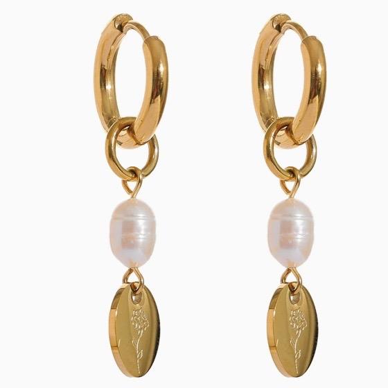 Серьги Rose & Pearls