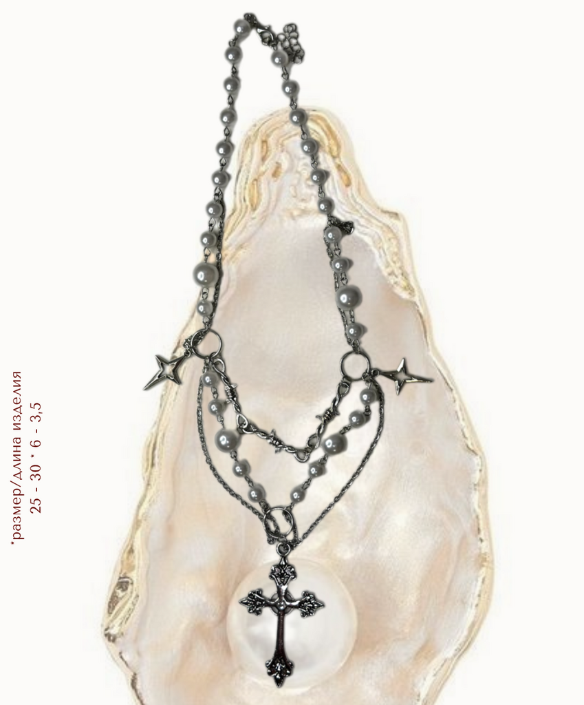 Ожерелье Pearl cross
