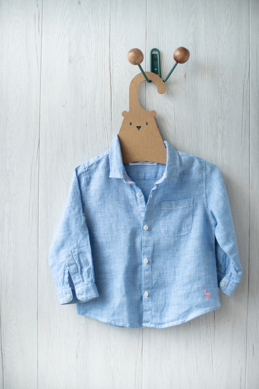 Рубашка в клетку р.80, р.98