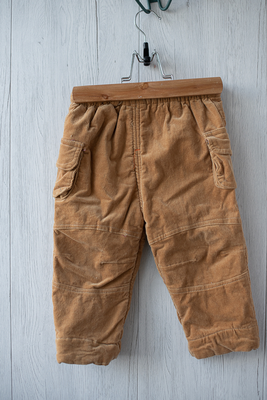 Брюки штруксовые толстые р.80