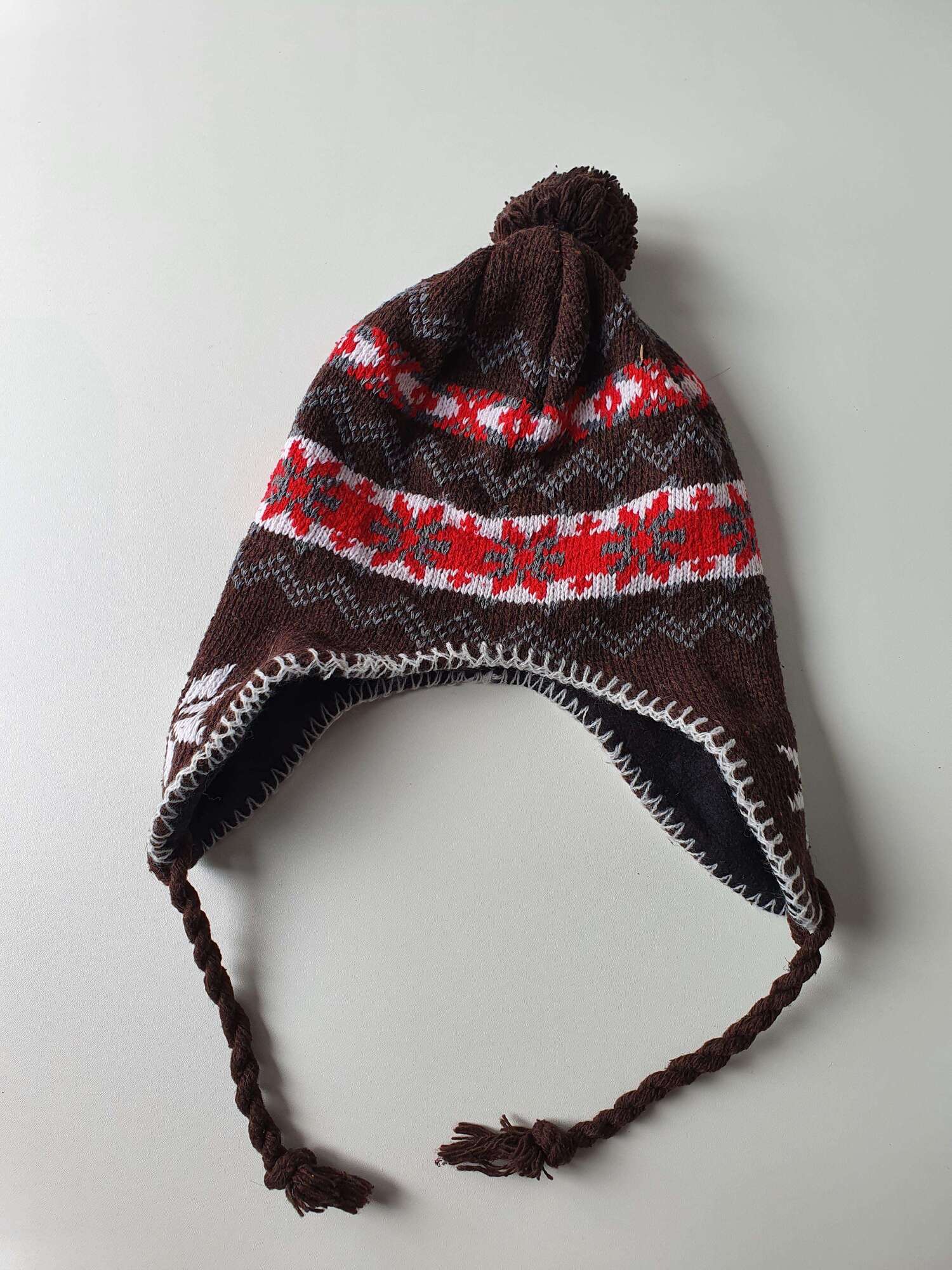 Шапка ушанка вязаная р.M