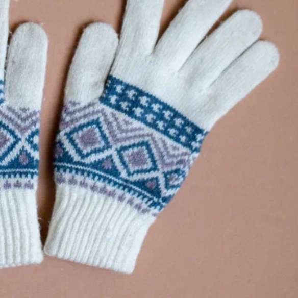 Перчатки молочно-голубые