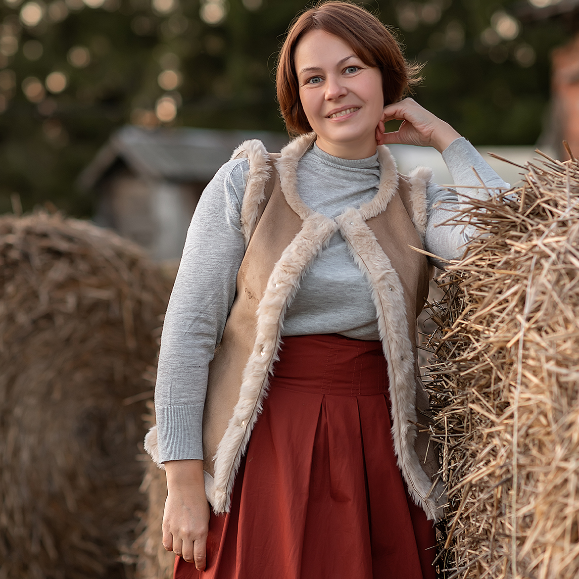 Жилетка меховая р.S