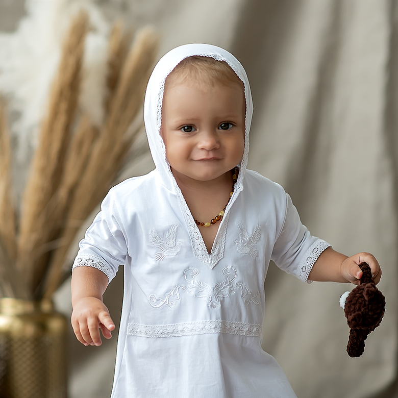 Крестильная рубашка "ПОЛИНА"  р.74