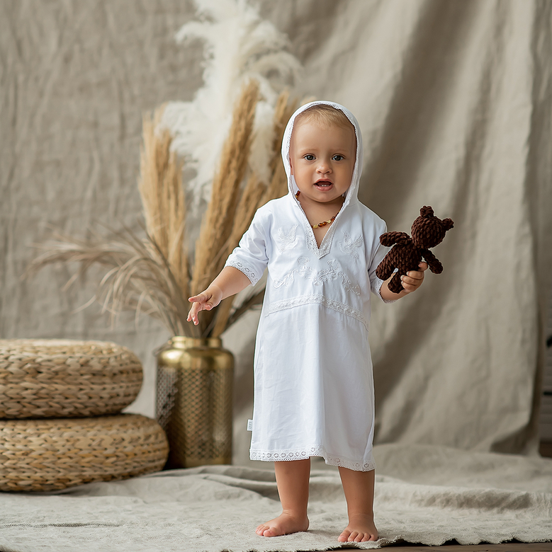 Крестильная рубашка "ПОЛИНА"  р.74