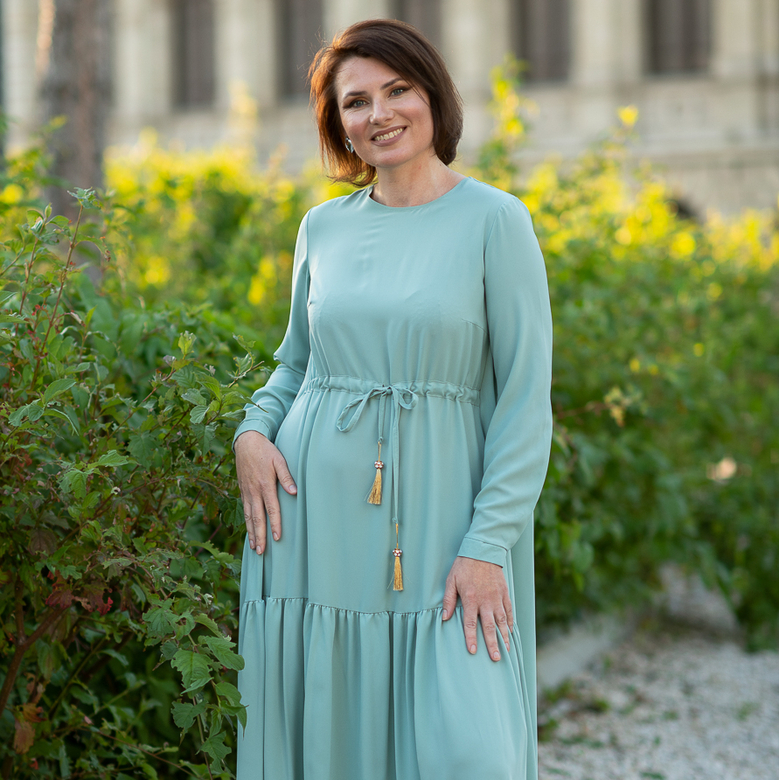 Платье ментол р. M-L