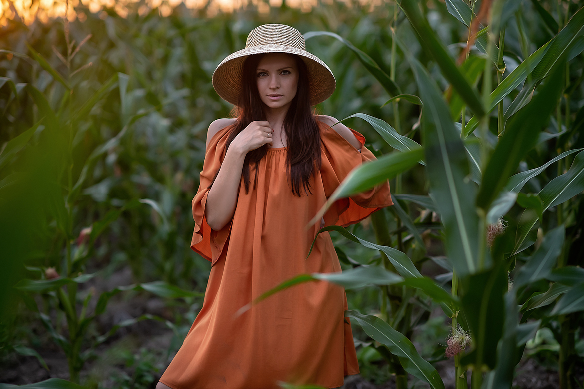 Платье оранжевое р.S-M