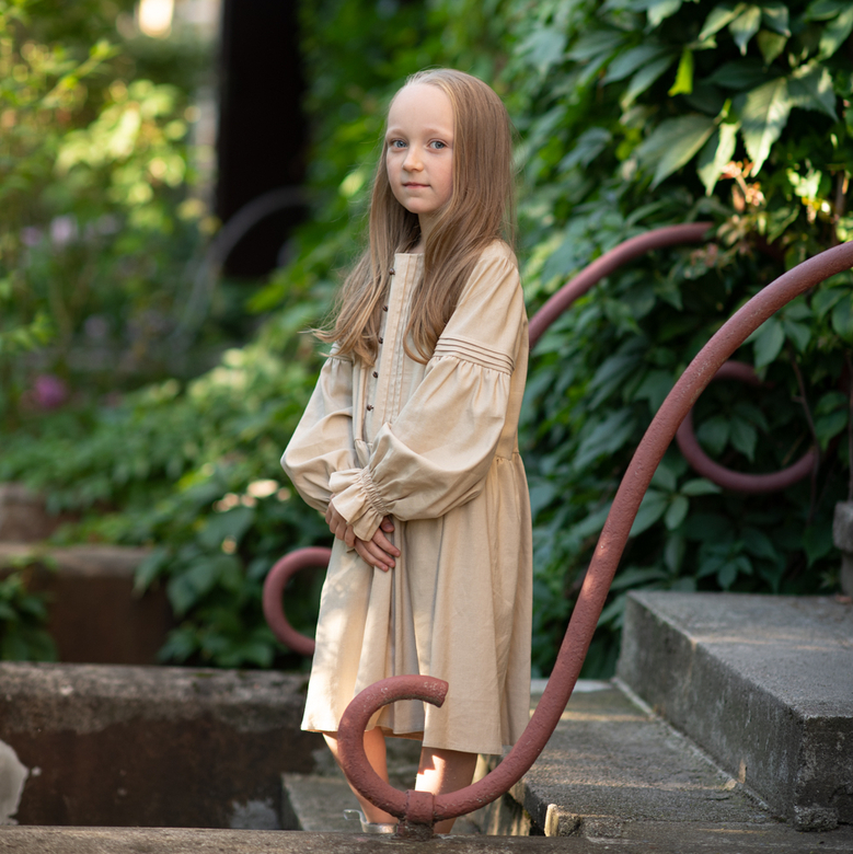 Платье HONEY бежевое р.128-134