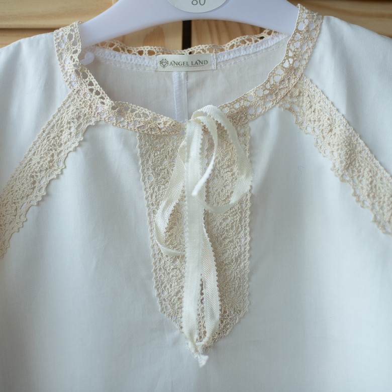 Крестильная рубашка ANGEL LAND "ЕЛИСЕЙ" р. 80