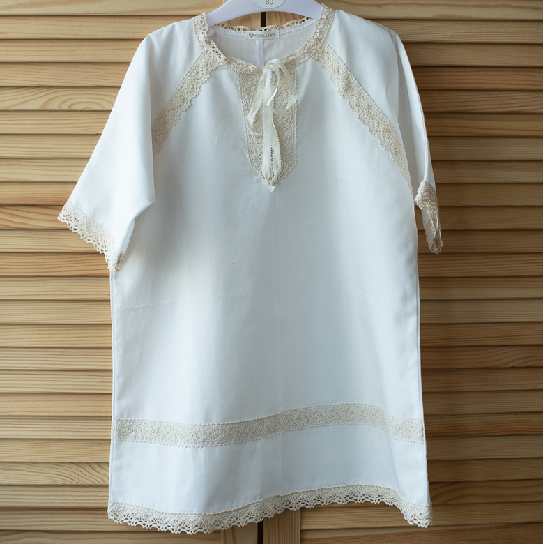 Крестильная рубашка ANGEL LAND "ЕЛИСЕЙ" р. 80