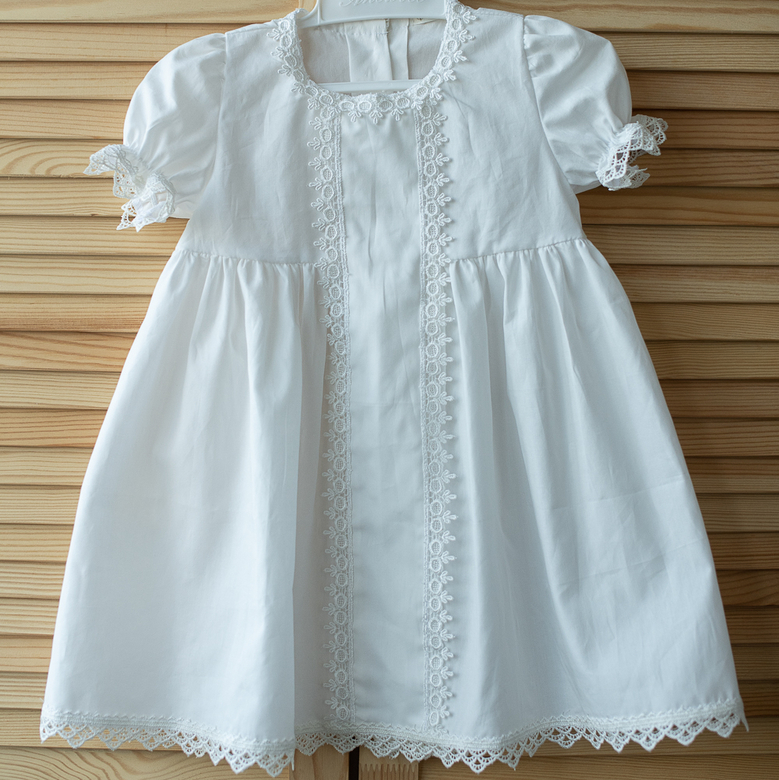 Крестильная рубашка ANGEL LAND "СЕРАФИМА" с чепчиком р. 80-86