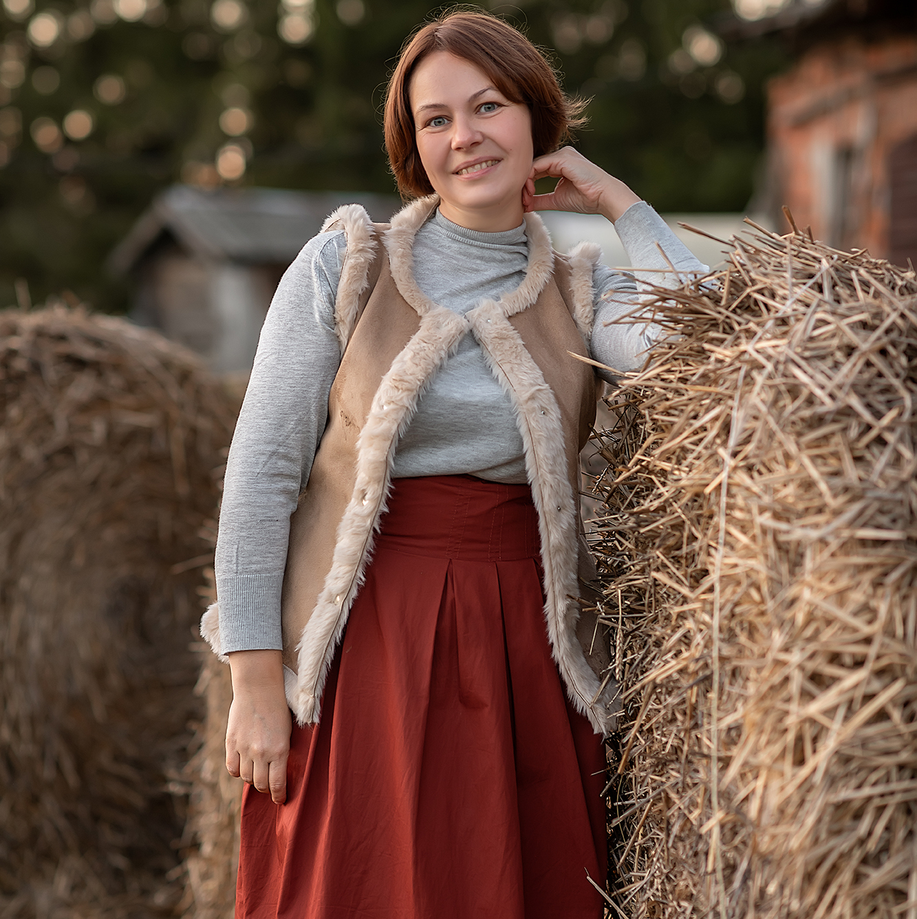 Юбка бордовая