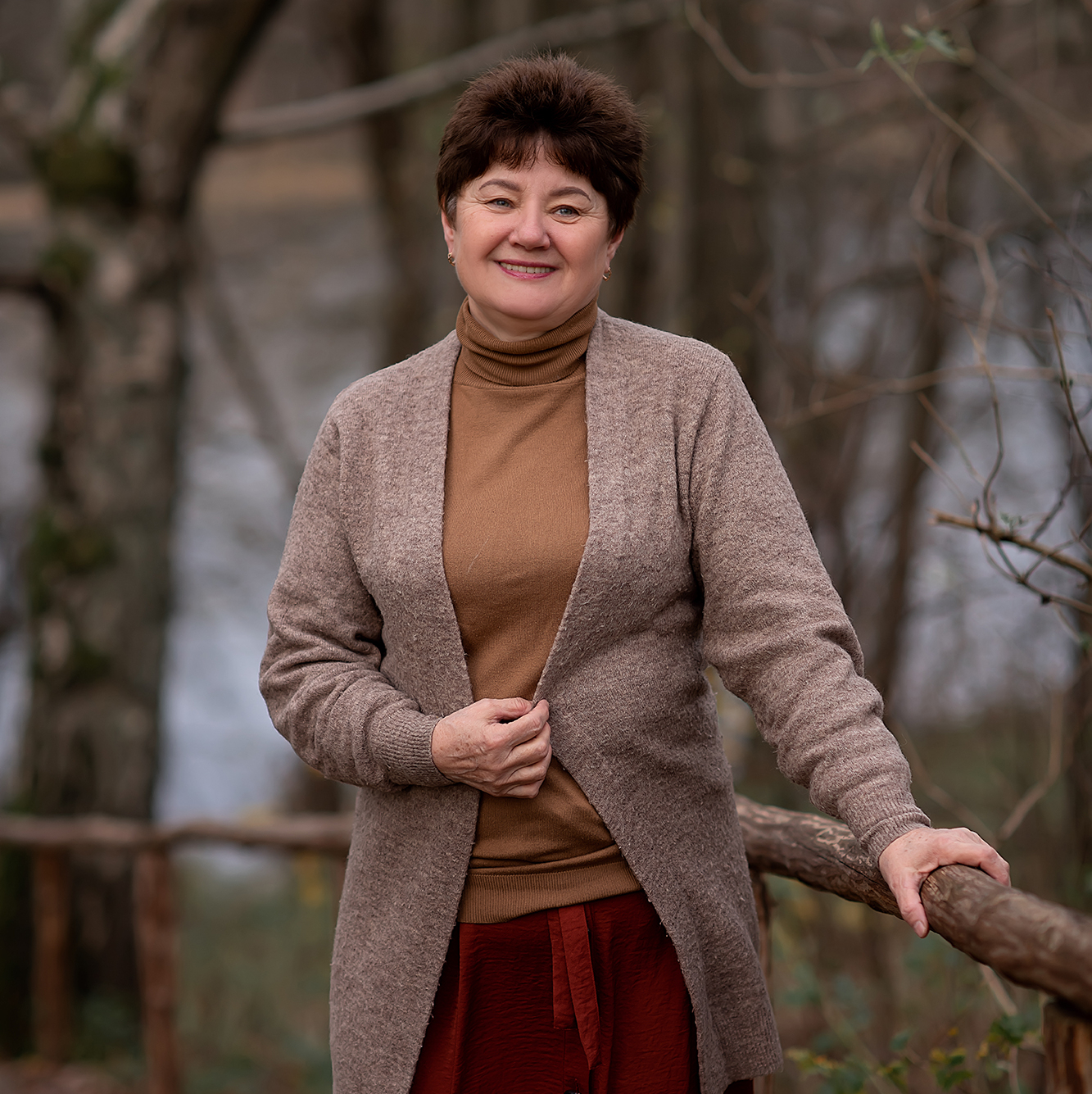 Кардиган коричневый