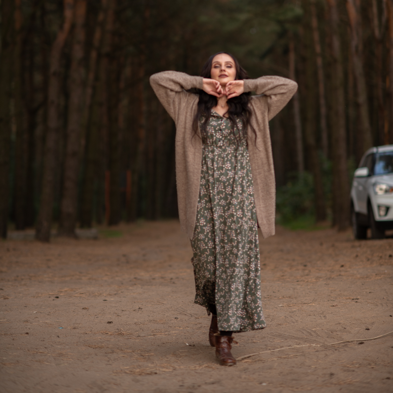 Кардиган коричневый