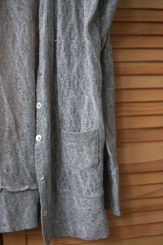 Кардиган тонкий серый