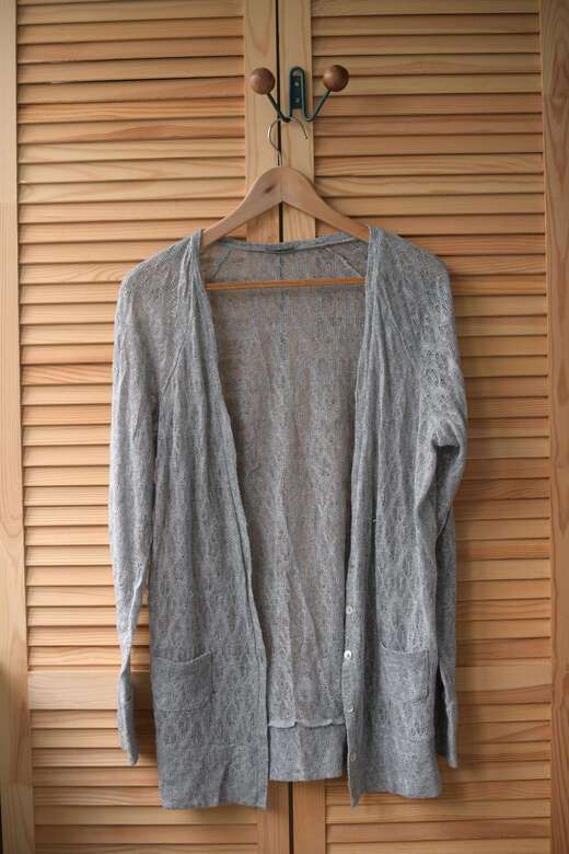 Кардиган тонкий серый