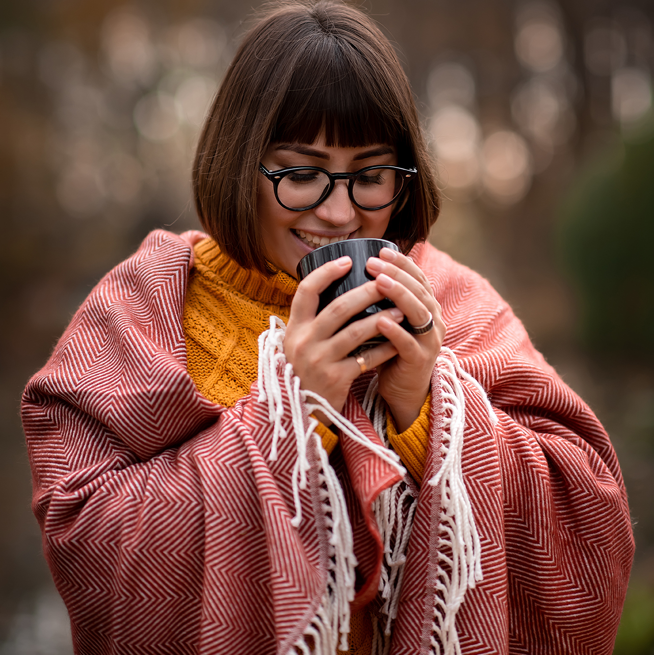 Плед в ёлочку