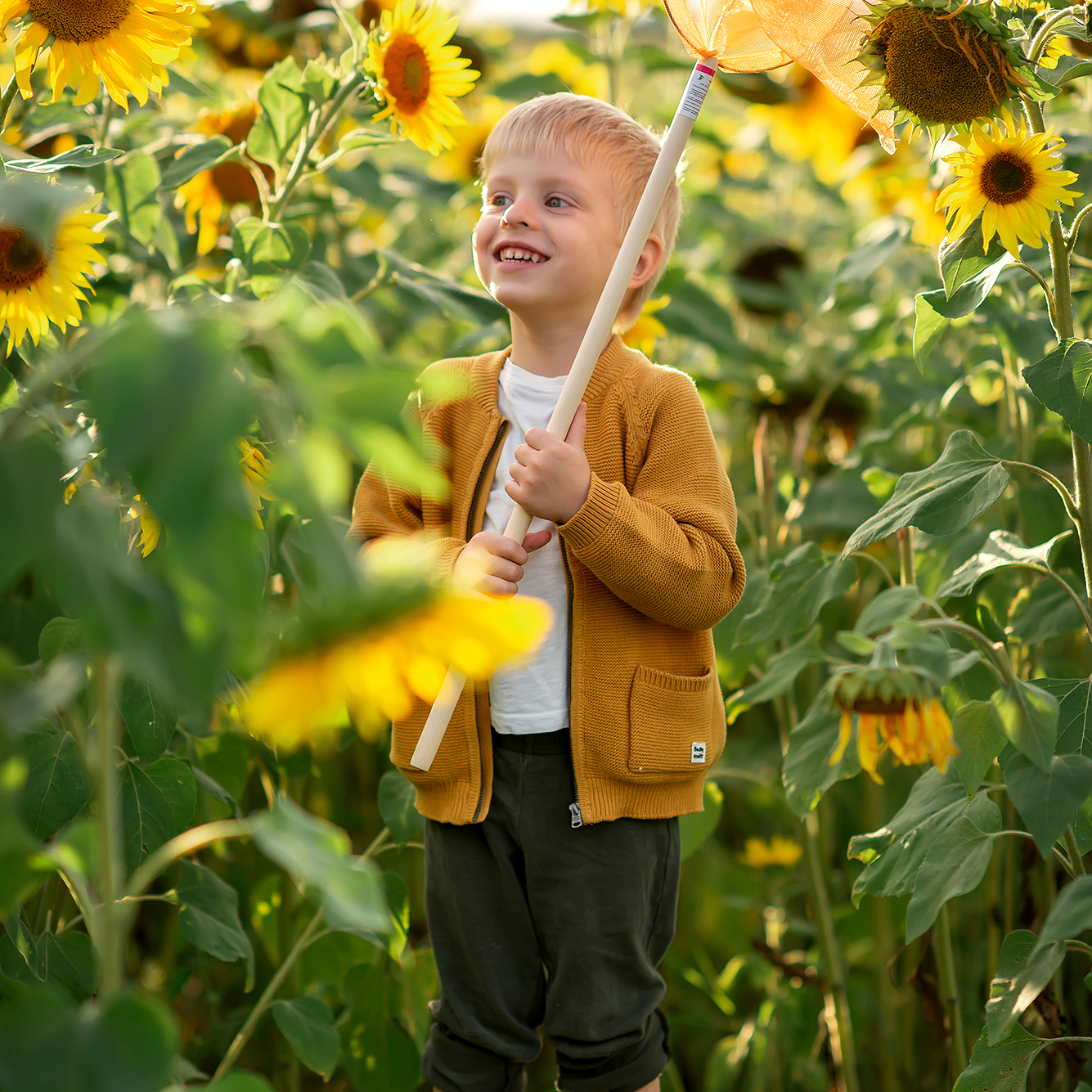 Кардиган на молнии горчичный р. 104